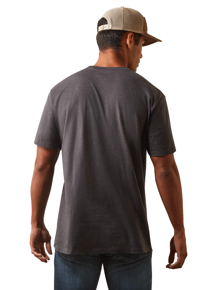 Ariat Men's Recon Trim T-Shirt - Charcoal Heather | Comfortable & Durable Casual Shirt for Work, Outdoor & Everyday Wear