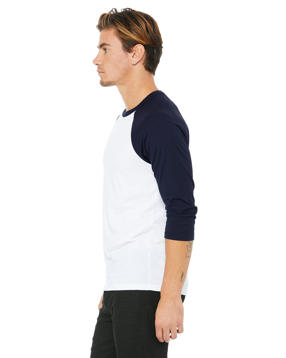 Bella + Canvas 3200 Unisex 3/4 Sleeve Baseball T-Shirt - Soft Cotton Jersey Tee for Men & Women - Perfect for Casual Wear, Sports & Team Uniforms