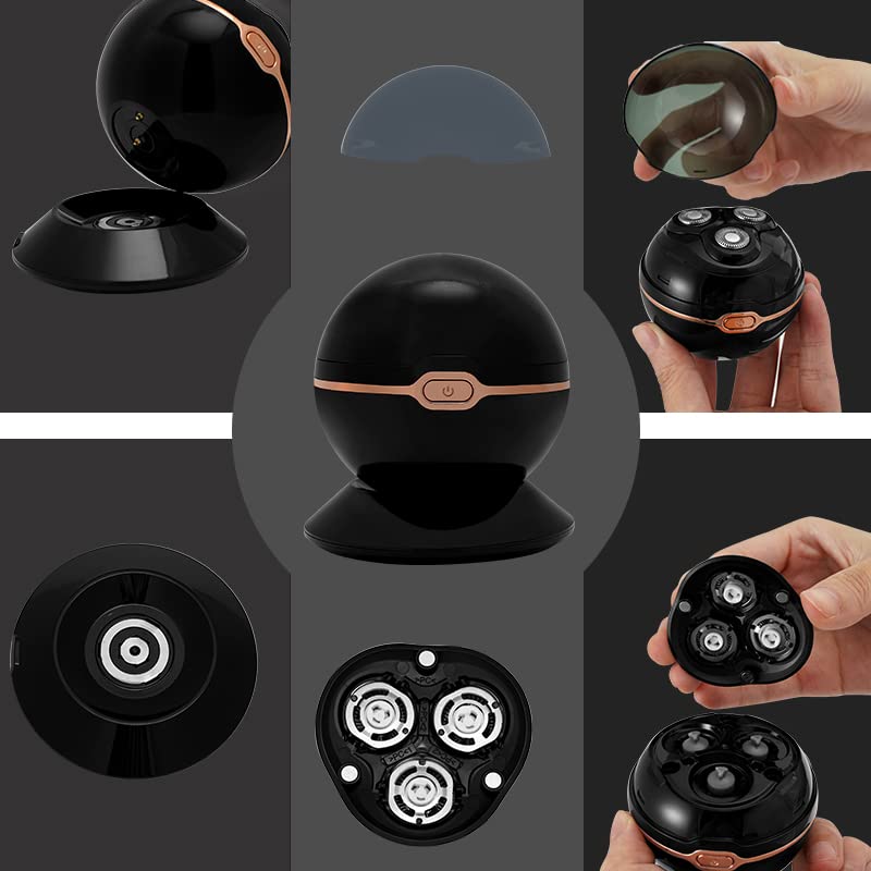 Electric Razor for Men - USB Rechargeable Waterproof Shaver with Spherical Blade for Smooth Shaving & Beard Trimming | Perfect for Travel, Gym & Daily Grooming