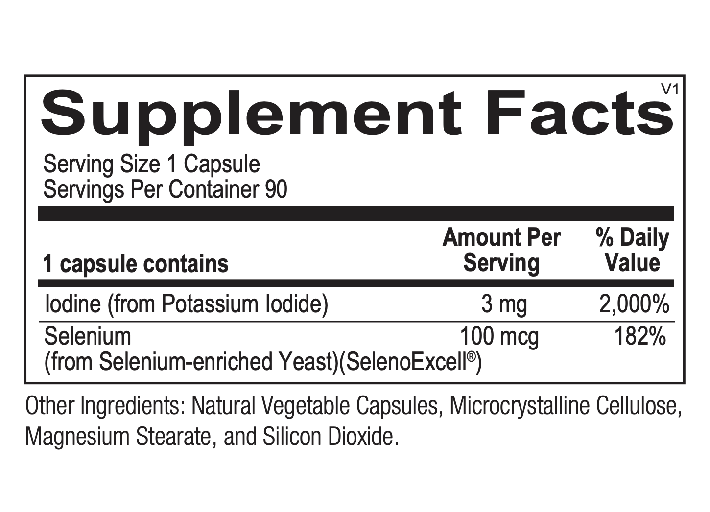 Seleno Iodine Supplement - 90 Capsules for Thyroid Support & Immune Health - Essential Nutrient for Metabolism & Energy - Perfect for Adults Seeking Wellness Boost
