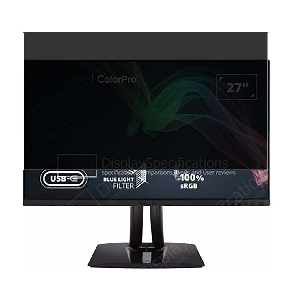 ViewSonic VP2756-4K/VP2756-2K 27-Inch Monitor Privacy Screen Protector - Anti-Spy TPU Film (Not Tempered Glass) for Office & Home Use