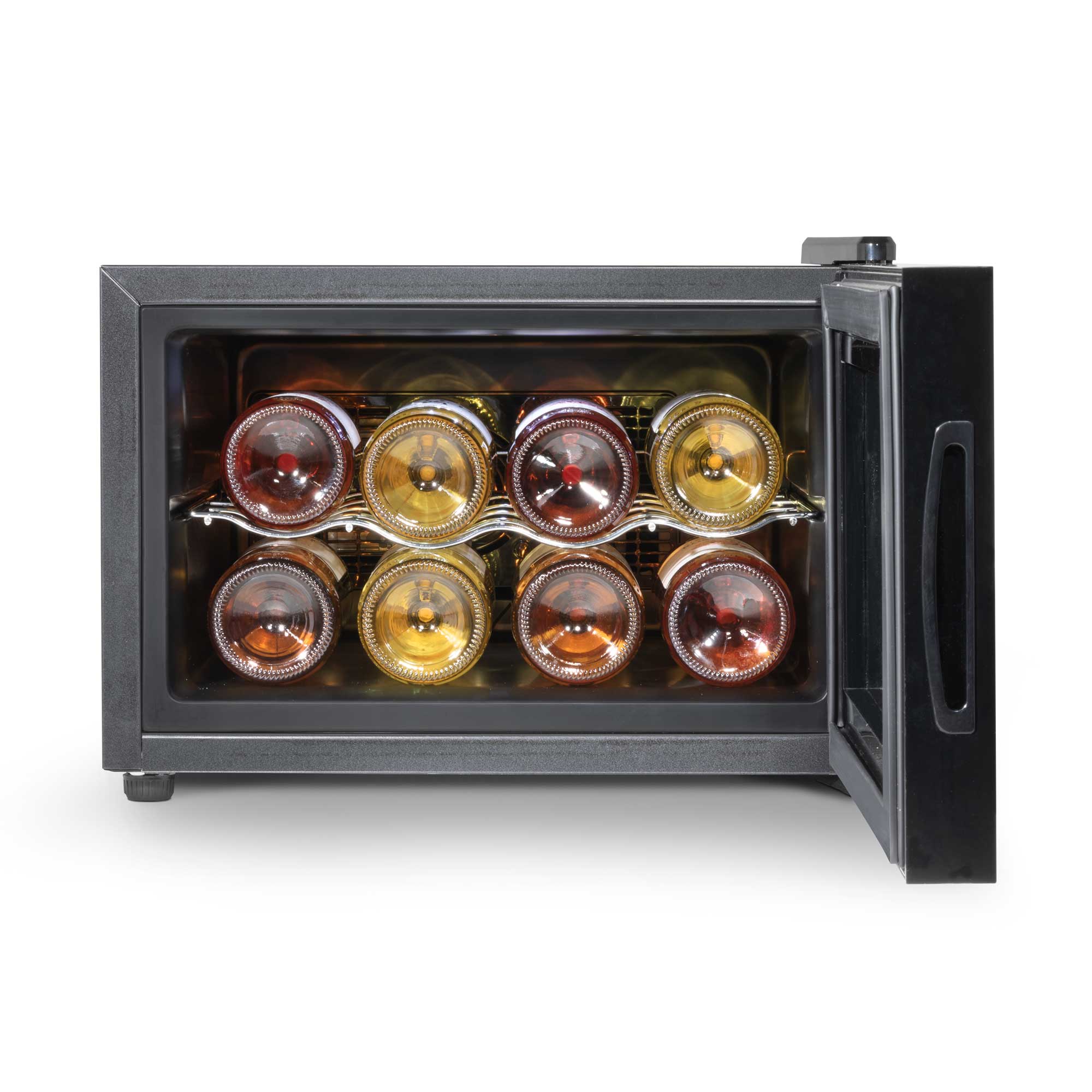 Baridi 8 Bottle Thermoelectric Wine Cooler - Adjustable Temperature 5-18°C, Touch Control, Compact Tabletop Design - Perfect for Home, Office, or Restaurant Wine Storage