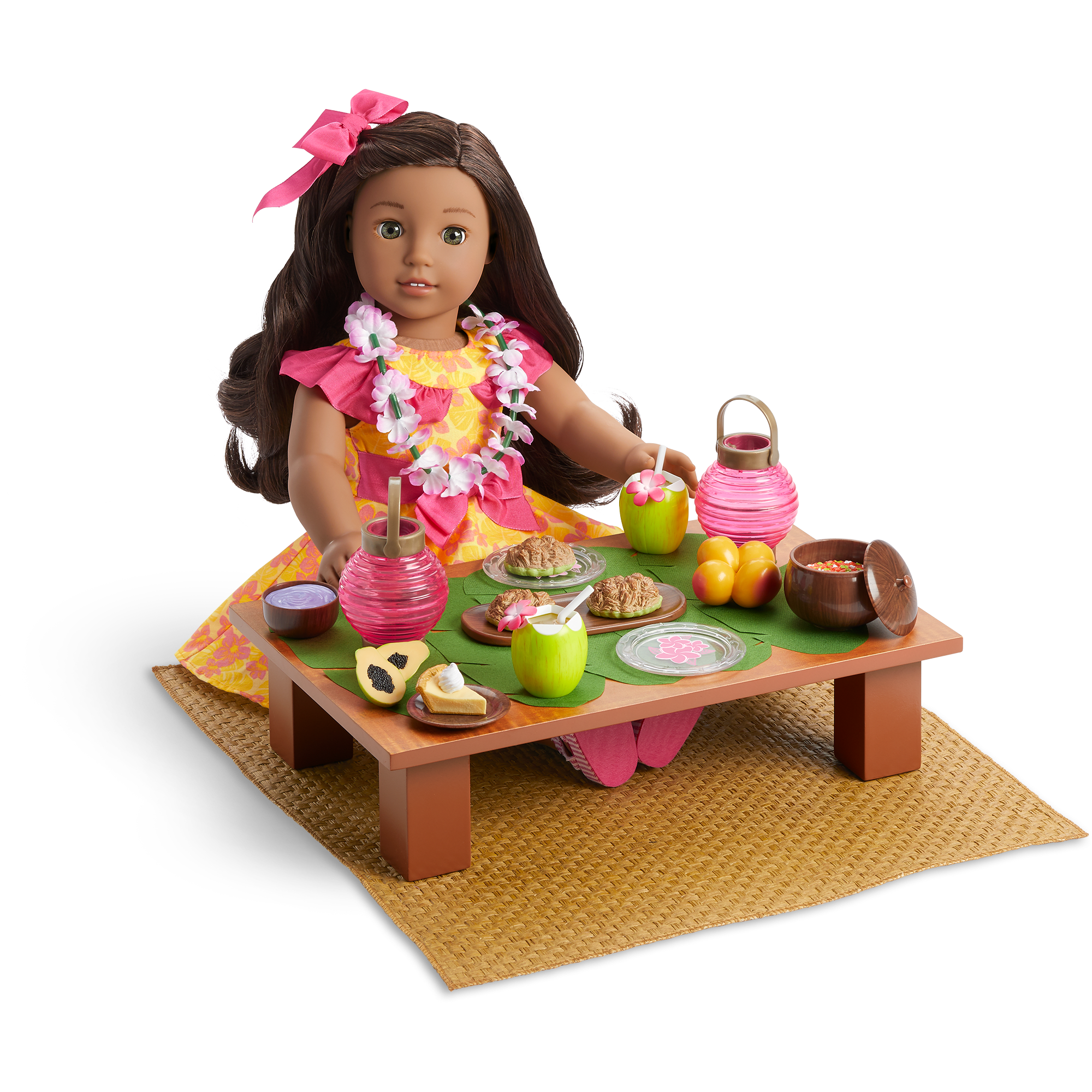Nanea's Luau Set for 18 Inch Dolls - Authentic Hawaiian Outfit for Historical Character Dolls | Perfect for Playtime, Collecting & Hawaiian Themed Parties