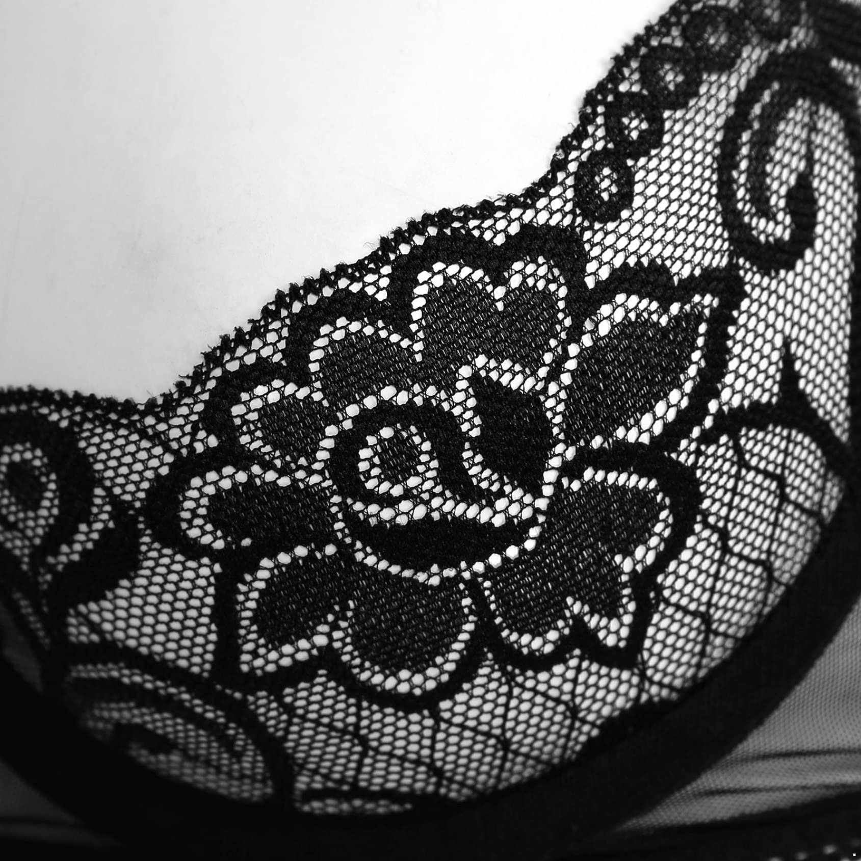 Women's Lace Push Up Bra with Underwire - 1/4 Cup Balconette Bralette Lingerie for Comfort & Lift | Perfect for Date Nights, Special Occasions & Everyday Wear