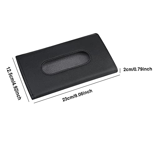 Premium PU Leather Car Tissue Holder - Hanging Sun Visor & Backseat Napkin Box Organizer | Car Accessories for Tissue Storage & Vehicle Decoration (Khaki) | Perfect for Road Trips, Daily Commute & Family Travel