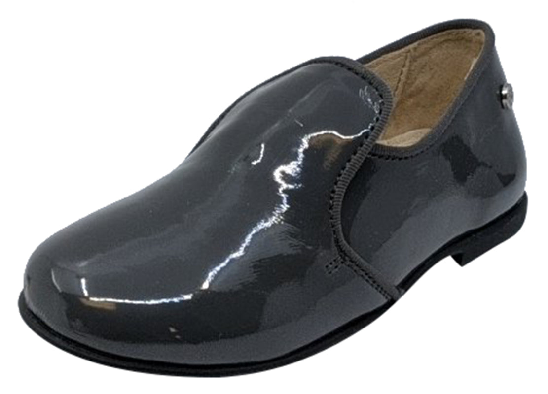Naturino Kids' Alghero Lacca Slip-On Shoes for Boys & Girls - Comfortable School & Casual Wear in Anthracite | Perfect for Daily Use, Playtime & Outdoor Activities