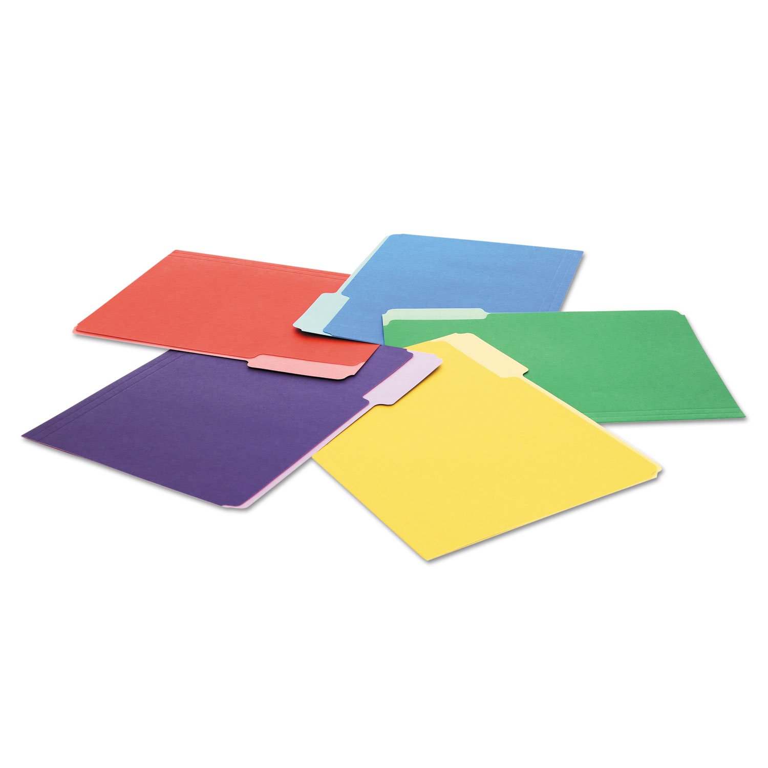 Universal One File Folders - 1/3 Cut One-Ply Top Tab Letter Size - Violet/Light Violet (100/Box) - Perfect for Office Organization & Document Filing