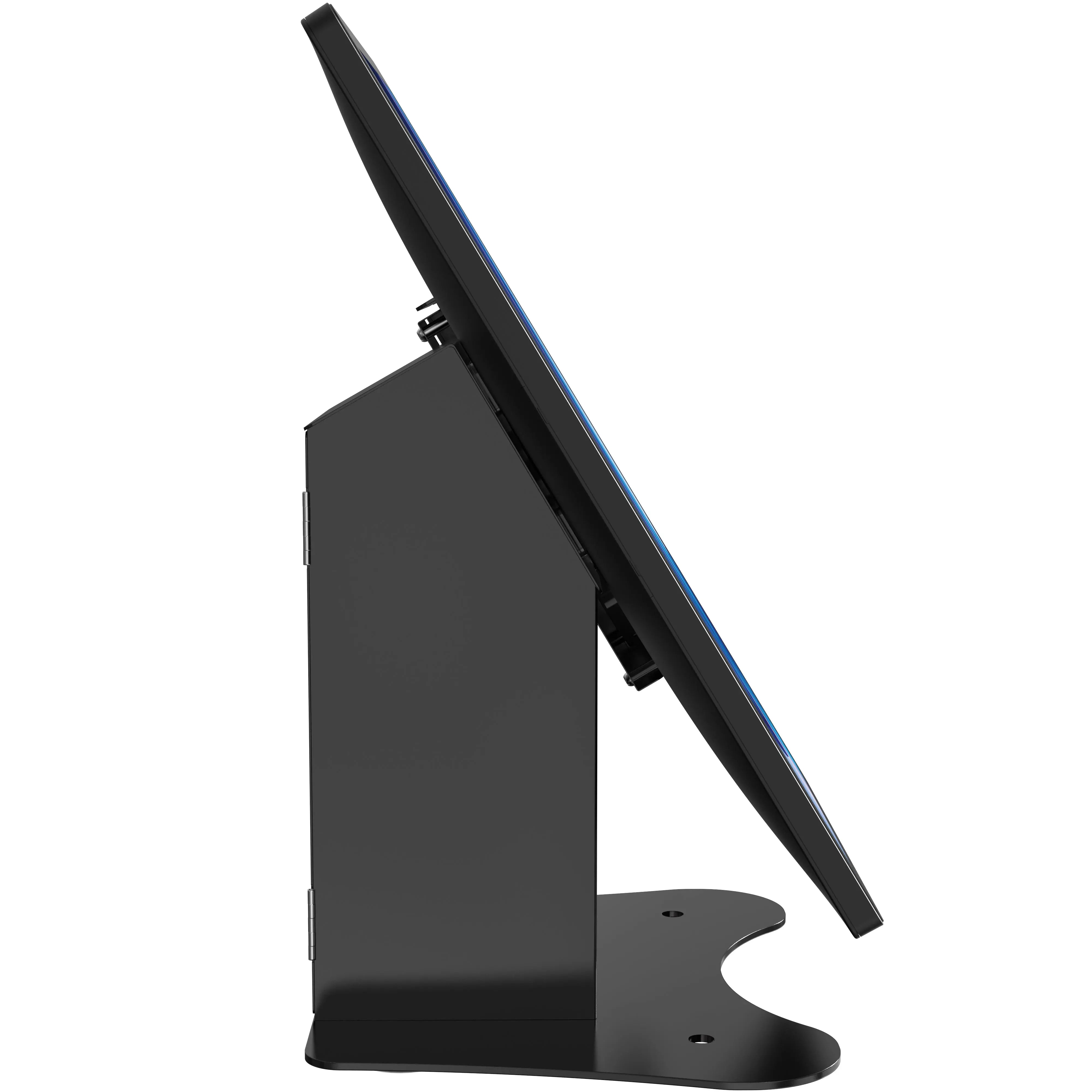 VESA Compatible Desk Mount with Printer Shelf Compartment - Adjustable Monitor Stand for Home & Office Workspace, Ergonomic Computer Monitor Arm for Dual Screen Setup