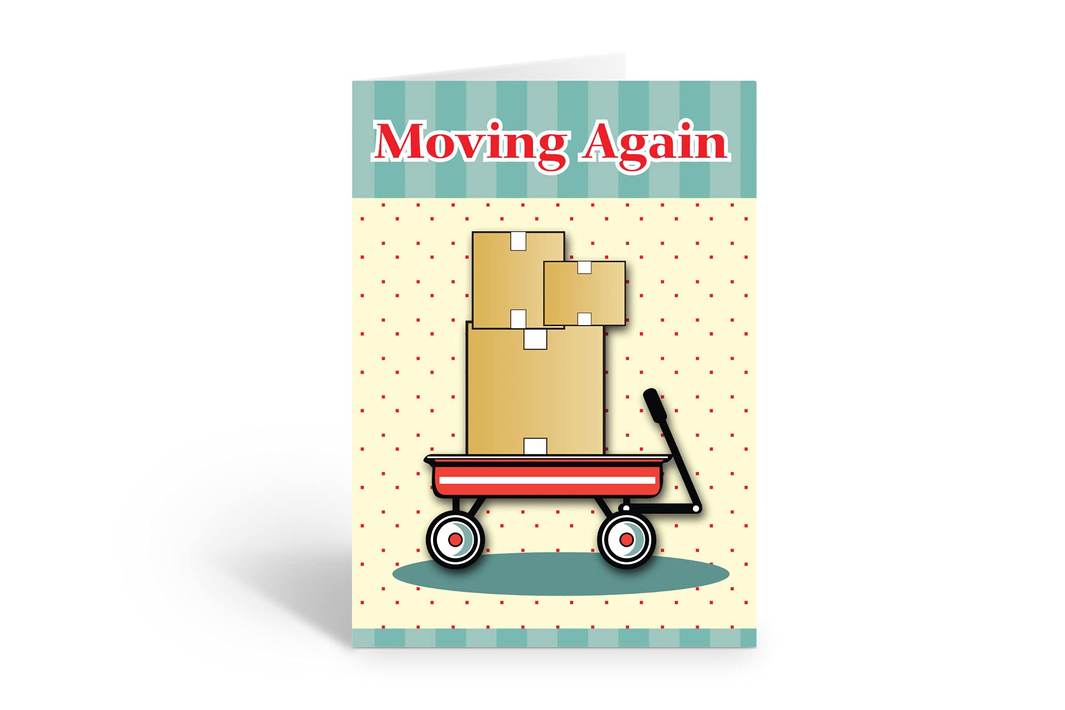 Stonehouse Collection Moving Announcement Cards - 10-Pack New Address Note Cards with Envelopes | USA Made Change of Address Stationery (Wagon Design) - Perfect for Housewarming, Relocation & Mailing Notifications