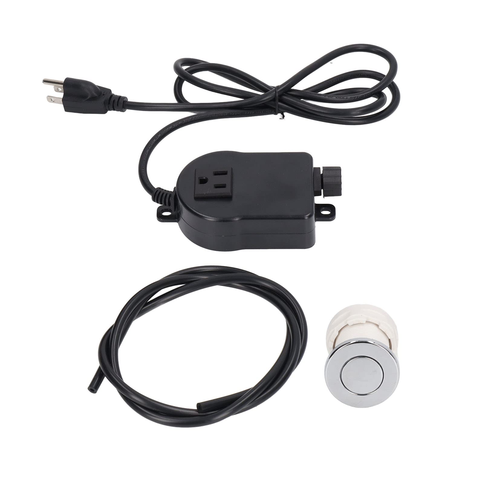 Jeanoko Air Pressure Bath Switch - 15A Garbage Disposal Sink Top Switch Set with ABS Socket (125V US Plug) - Easy Installation for Kitchen Sink, Bathroom & Children's Toys Safety