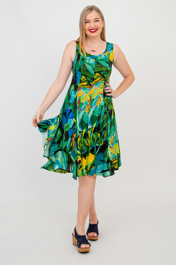 Eco-Friendly Avery Dress by Greenroom | Soft Linen Bamboo Blend | Perfect for Summer Outings & Beach Vacations