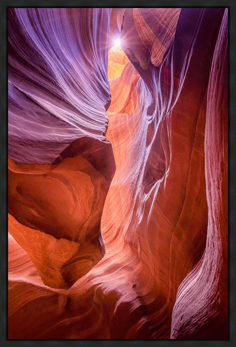 Antelope Canyon Sunburst Gallery Wrap Canvas - Stunning Landscape Wall Art for Living Room, Bedroom & Office Decor