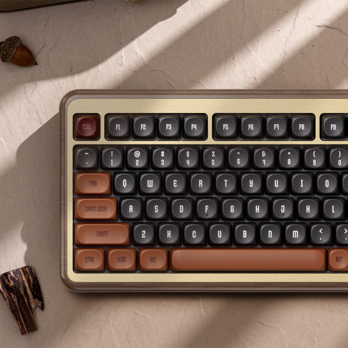 Akko MU02 Autumn 75% RGB Wireless Mechanical Keyboard with Rosewood Switch - Compact Gaming & Office Keyboard for PC, Mac, Typists & Programmers