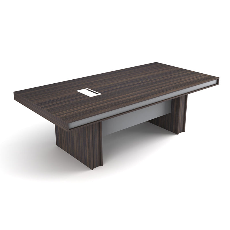 RADDIX 240cm Brown Boardroom Table - Large Conference Table for Office Meetings & Corporate Events