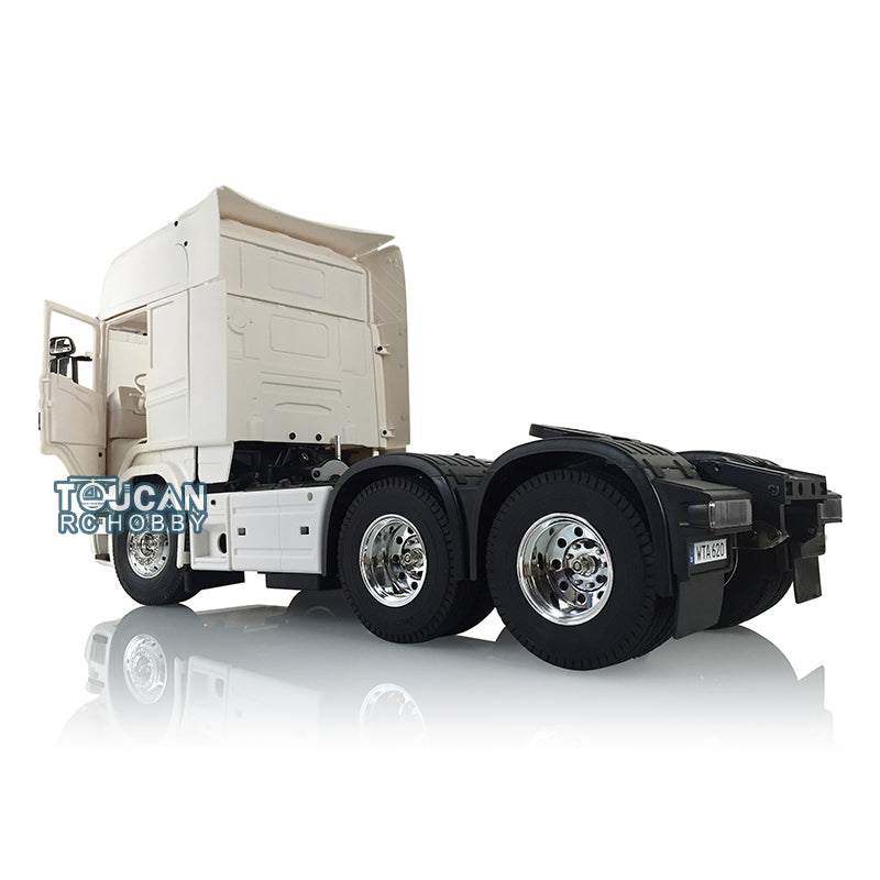 1/14 Scale Unassembled Unpainted RC Tractor Truck Kit - Highline 6x4 3 Axles with 35T540 Motor for Remote Control Hobbyists | Perfect for Off-Road Racing and DIY Model Building Projects