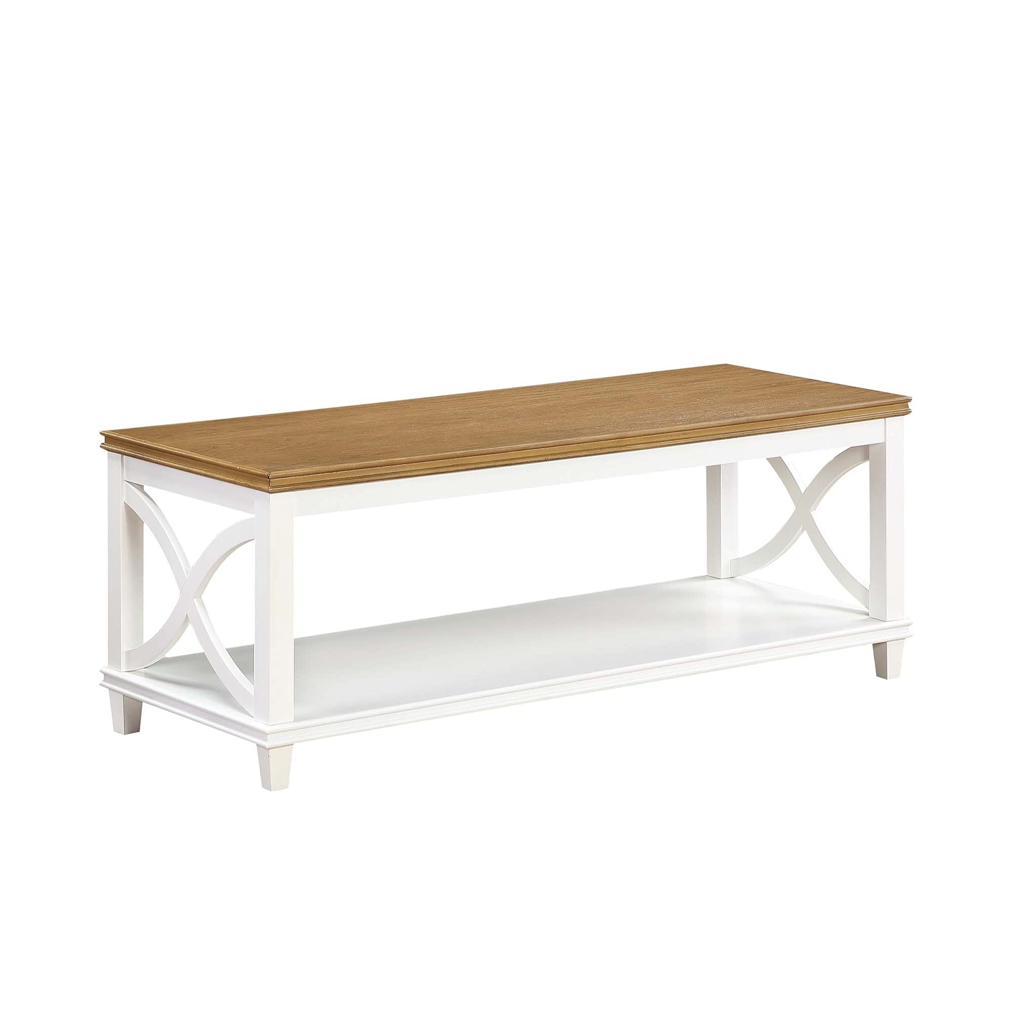 Modern Florence Coffee Table with Shelf - Stylish & Functional Living Room Center Table for Small Spaces - Perfect for Sofa, Lounge, and Home Decor