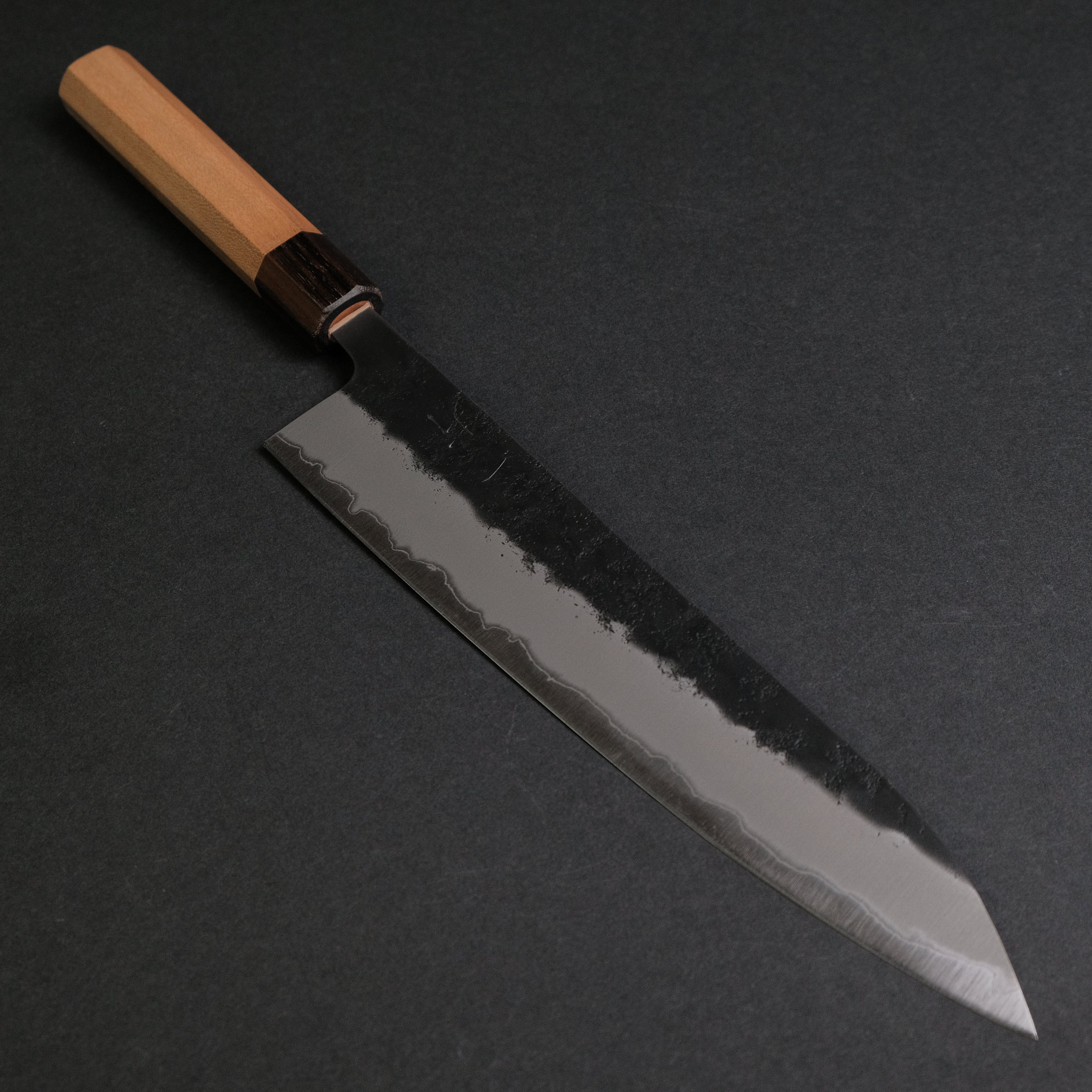 Hitohira Futana SB Kuro Nashiji Gyuto 240mm Japanese Chef Knife with Cherry Wood Handle - Perfect for Sushi, Meat Cutting & Professional Kitchen Use