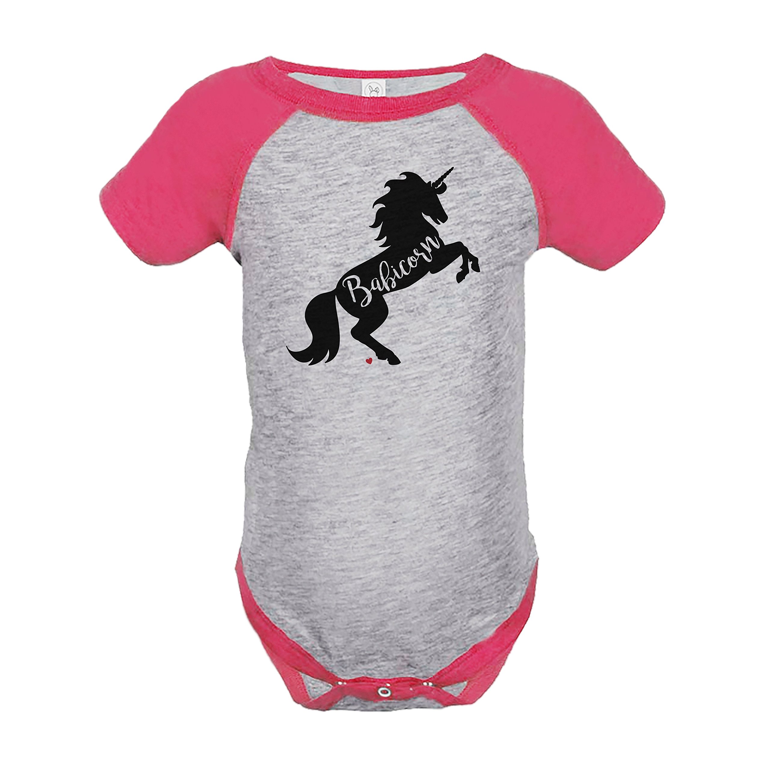 7 Ate 9 Apparel Girls' Pink Unicorn Baby Bodysuit - Soft Cotton One-Piece Outfit for Infants & Toddlers (Perfect for Birthday Gifts, Photo Shoots & Playdates)