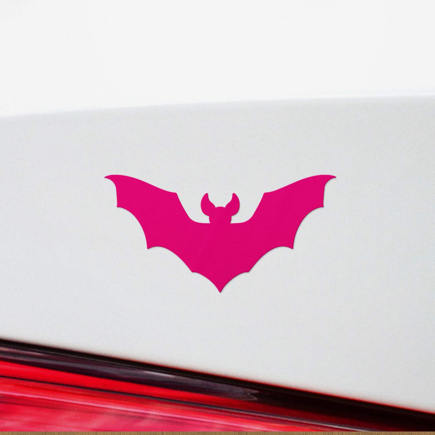 Premium Waterproof Vinyl Decal Stickers (Set of 2) - Pink BAT Silhouette Design for Laptop, Phone, Helmet, Car Window, Mug & Wall Decor | Durable Adhesive for Indoor & Outdoor Use