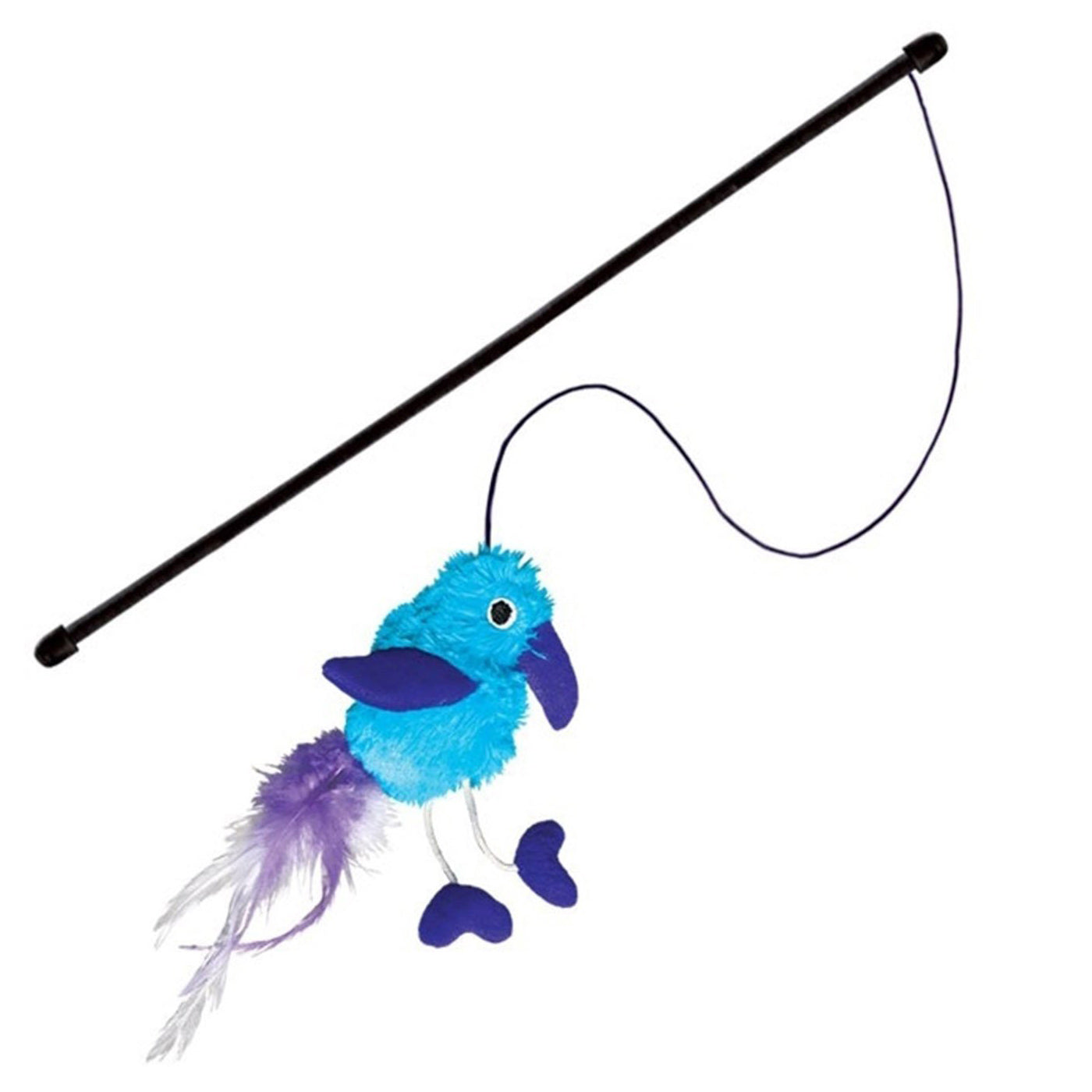 KONG Cat Toys - Assorted Feather Teaser Wand for Interactive Play, Exercise & Bonding | Perfect for Indoor Cats, Kittens & Playtime Fun