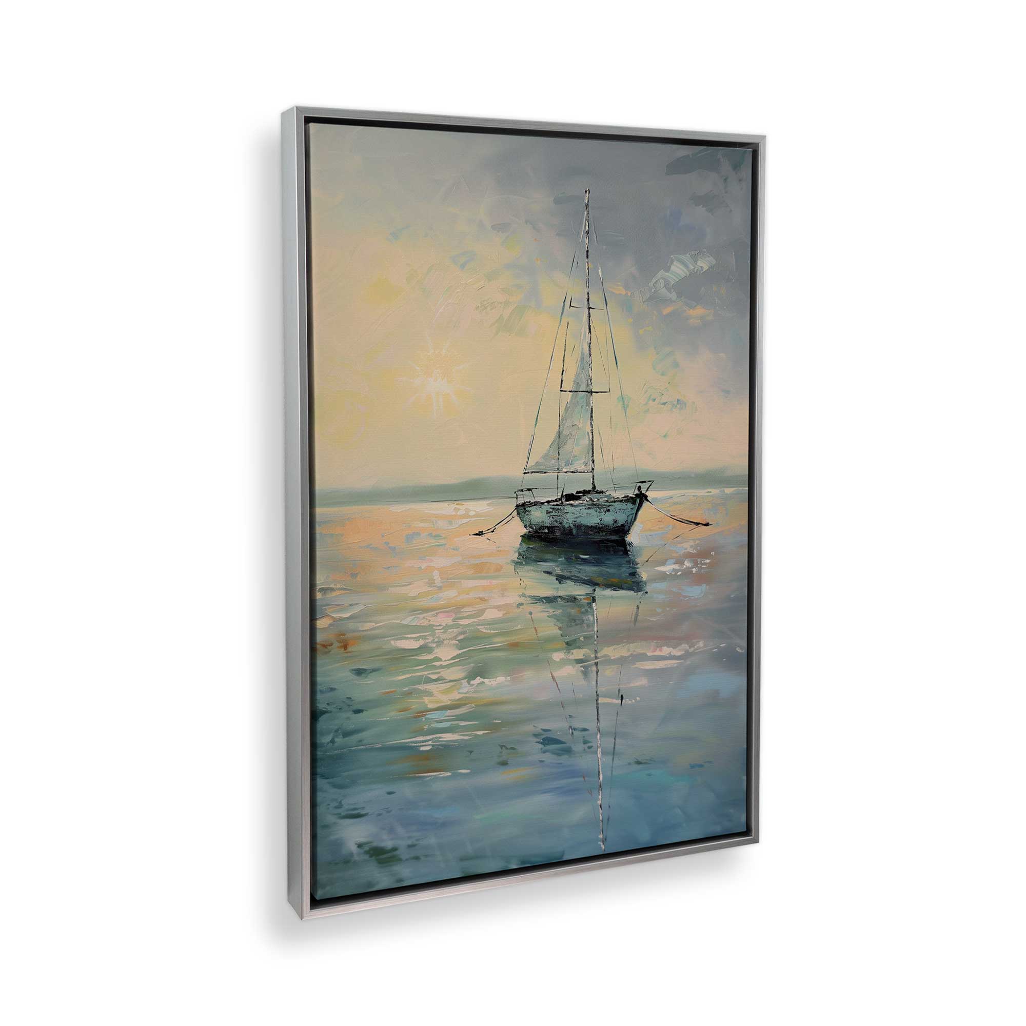 Harbor Glow v1 Canvas Wall Art Print - Coastal Lighthouse Painting for Living Room, Bedroom & Office Decor