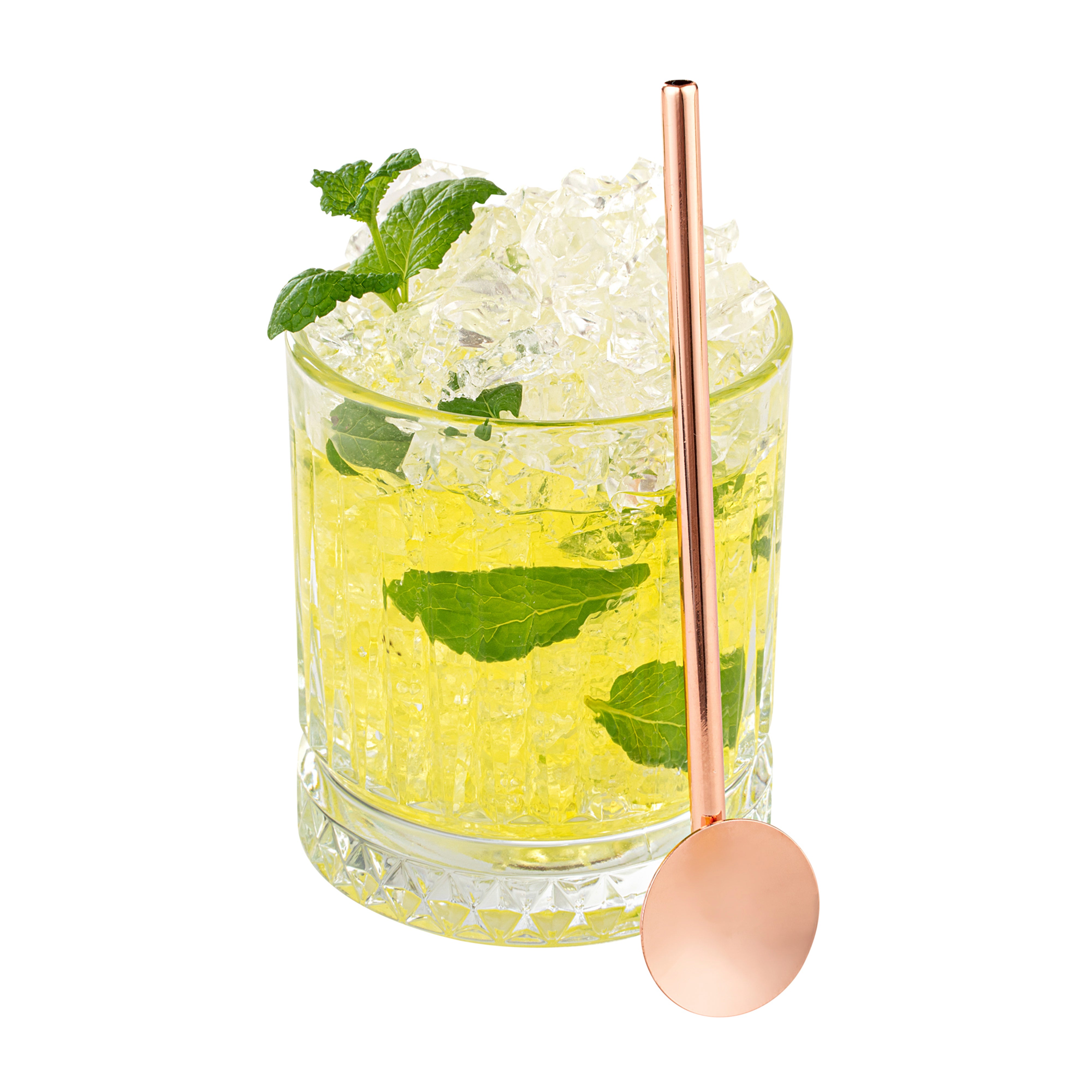 Bar Lux Copper Plated Stainless Steel Julep Spoon Straw - Set of 5 (2 Count Box) - Perfect for Mint Juleps, Cocktails, and Iced Beverages at Parties & Home Bars
