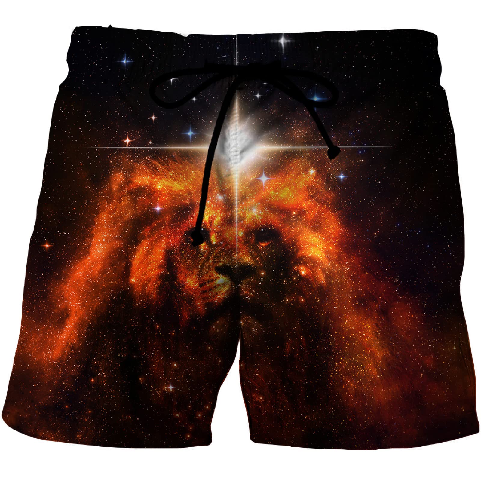 Men's Quick-Dry Swim Trunks with Drawstring Waistband - Animal Print Beach Shorts for Swimming, Surfing & Running - XL Size with 2 Pockets - Perfect for Pool, Beach & Water Sports Activities