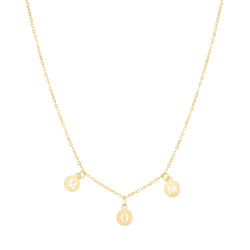14K Gold Mom Necklace - Personalized Gift for Mother's Day, Birthday & Anniversary - Perfect for Everyday Wear & Special Occasions