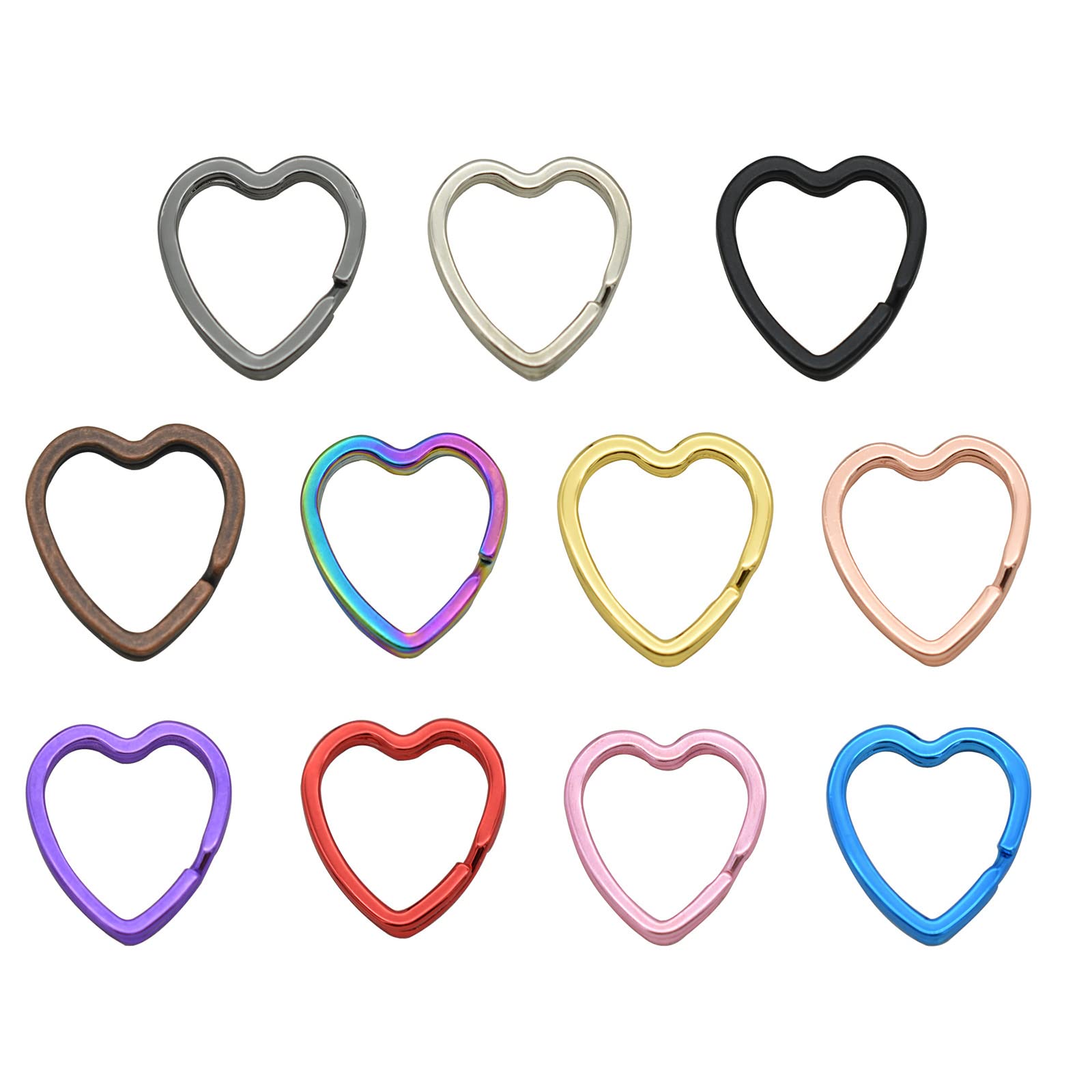 Heart Keychain Ring for Jewelry Making & Leather Crafts - DIY Key Accessories