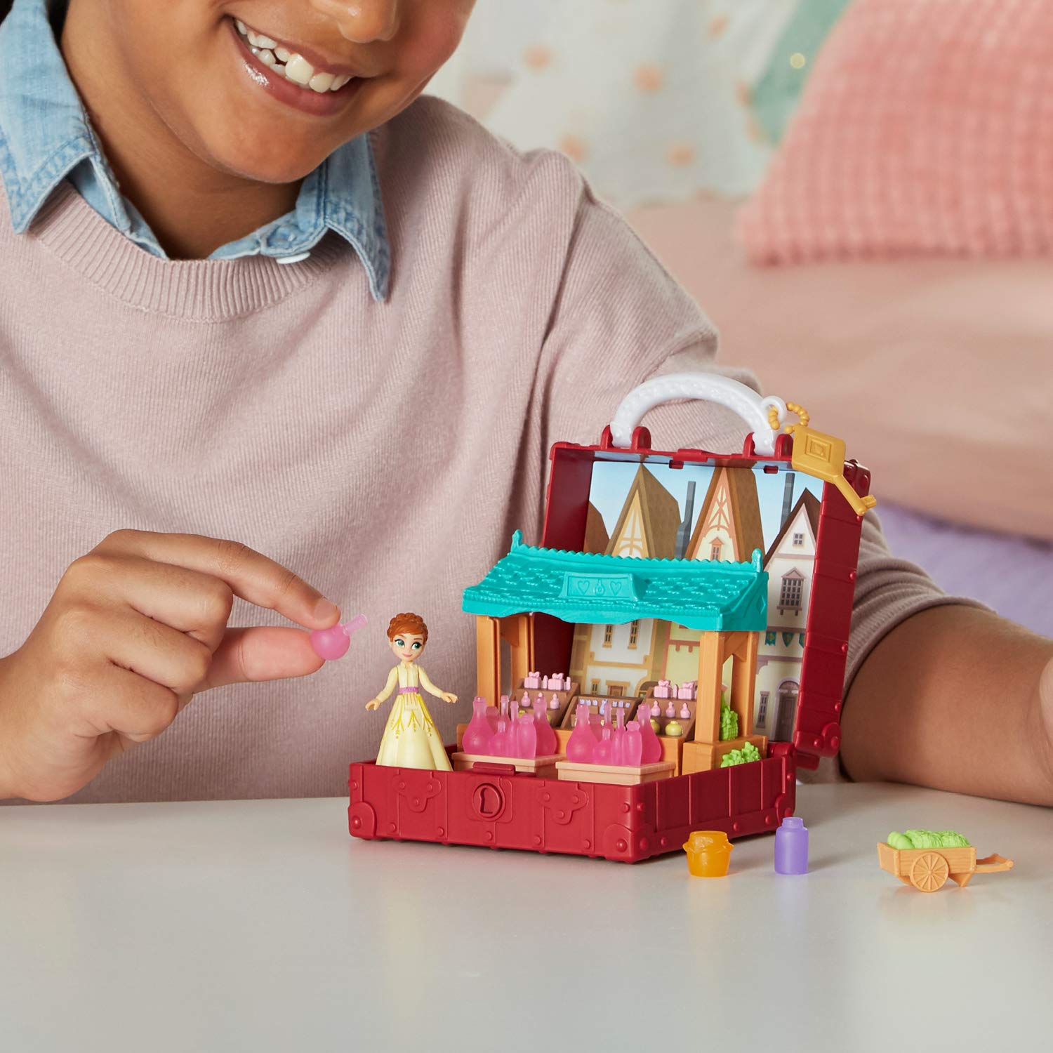 Disney Frozen 2 Pop Adventures Village Playset with Anna Doll - Portable Pop-Up Toy for Kids Ages 3+ | Birthday Gift, Pretend Play, Disney Movie Collection