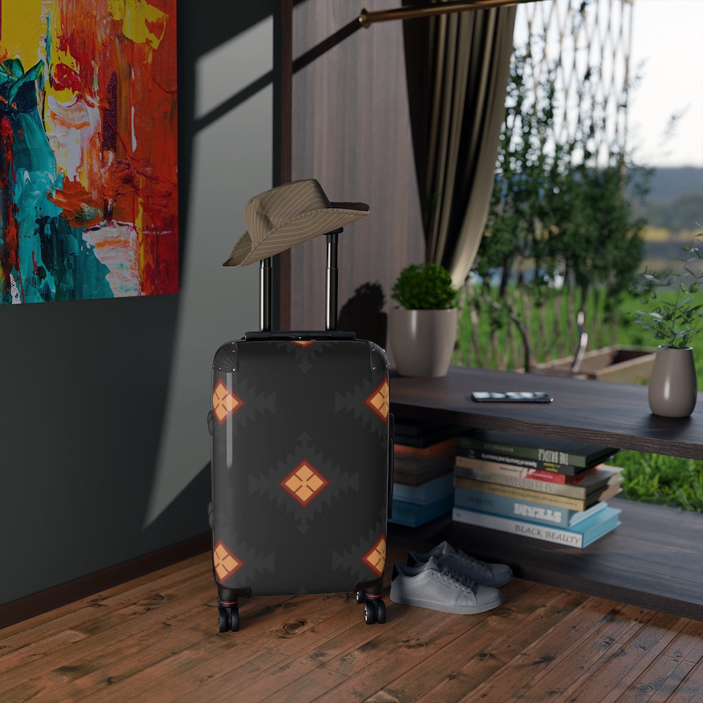 Durable Hardshell Cabin Suitcase - 3 Sizes Available (Carry-On, Medium, Large) with Stylish Southwestern Design - Perfect for Air Travel, Road Trips & Weekend Getaways