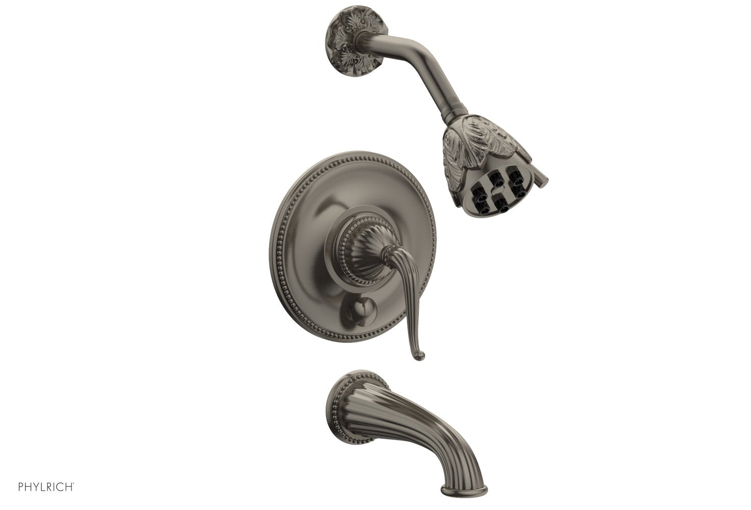 GEORGIAN & BARCELONA PB2141 Pressure Balance Tub and Shower Faucet Set - Matte Black Bathroom Fixture for Modern Homes & Luxury Hotels