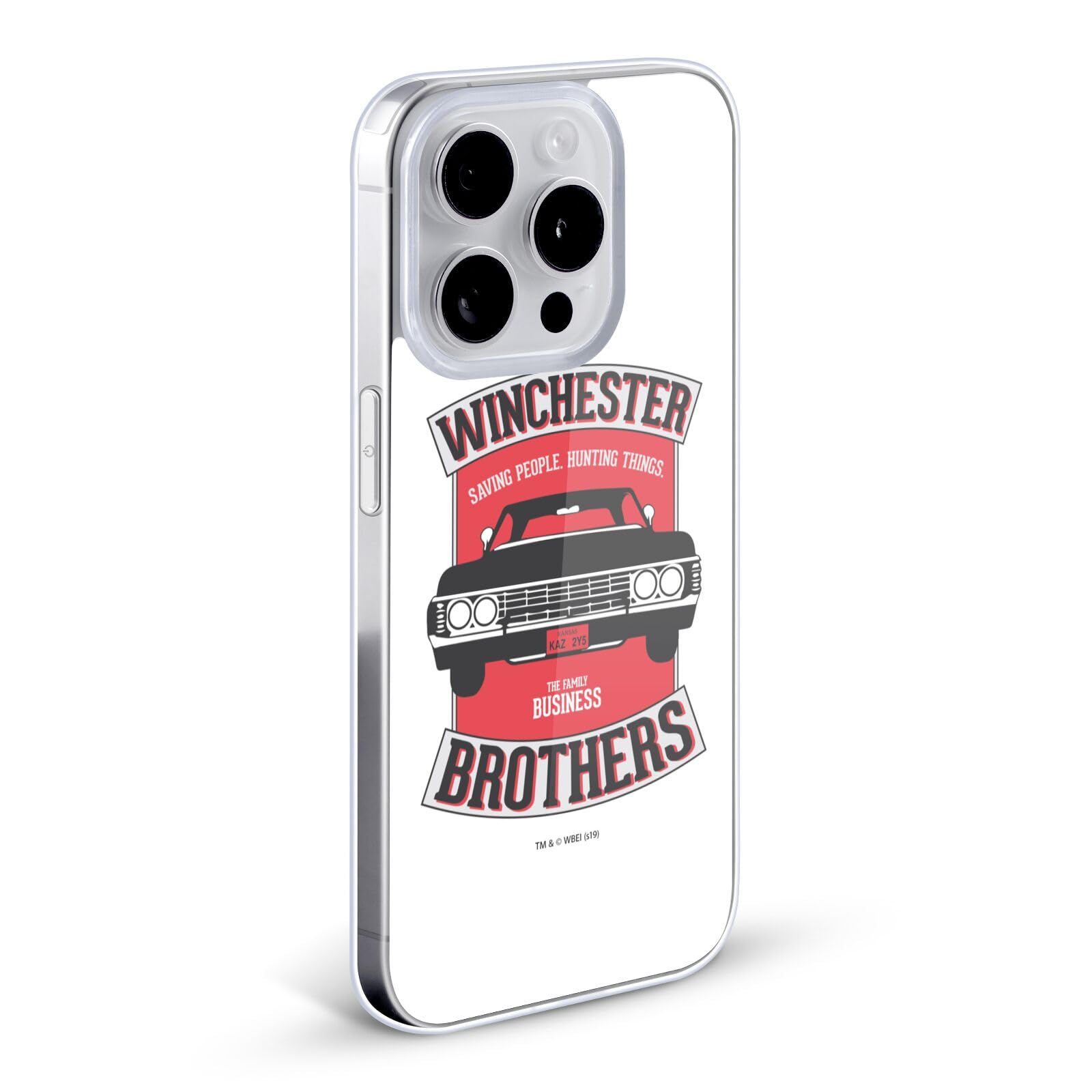 Officially Licensed Supernatural Winchester Brothers iPhone 12 Pro Max Case - Soft Gel Protective Cover with 2 Vector Designs | Perfect for Fans, Daily Use & Gift Giving