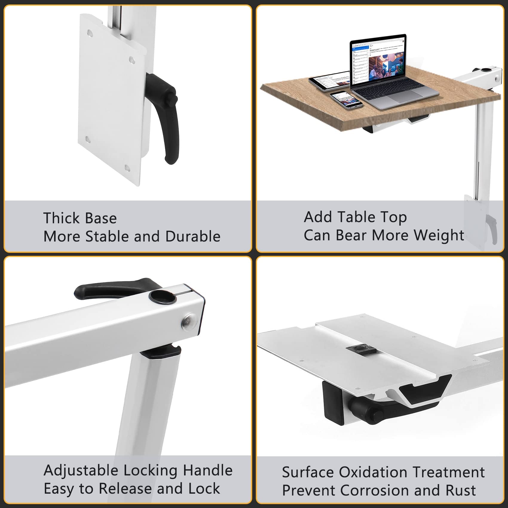 Adjustable RV Table Leg - 360° Rotating Aluminum Alloy Removable Table Leg with Height Adjustment for Caravans, Motorhomes & Yachts | Easy Installation for Dining, Work & Leisure Spaces