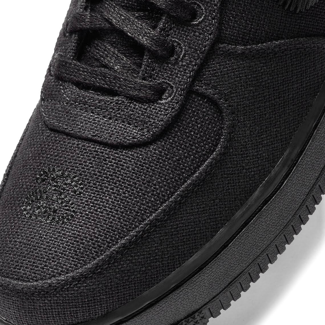 Nike Air Force 1 Low x Stussy Black Sneakers - Men's Streetwear Basketball Shoes for Casual Wear & Urban Fashion