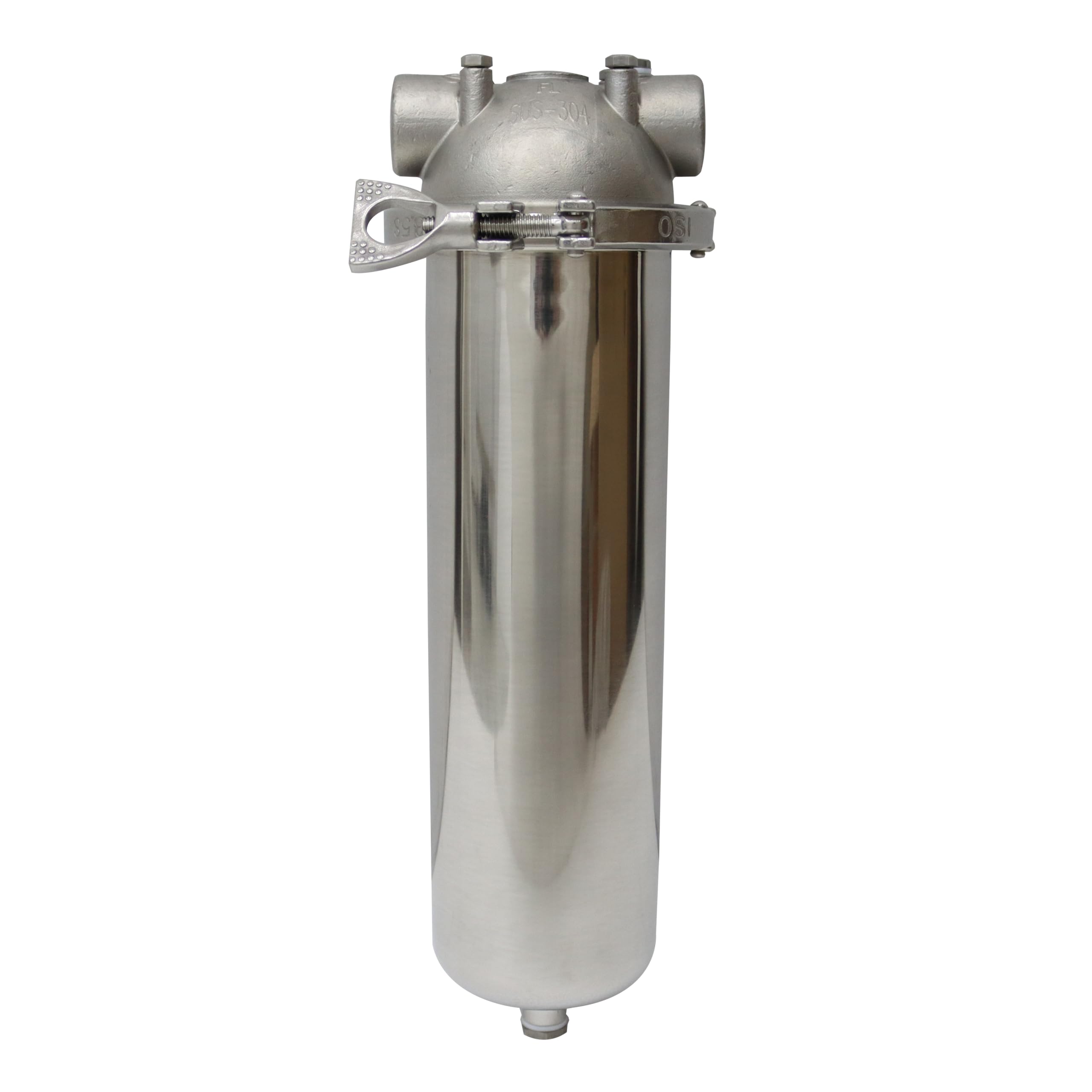 TECHTONGDA Stainless Steel Water Filter Housing - 3/4 Inch NPT for 10 Inch Filter Cartridge - 145 PSI Pressure Rating - Perfect for Home & Commercial Water Filtration Systems