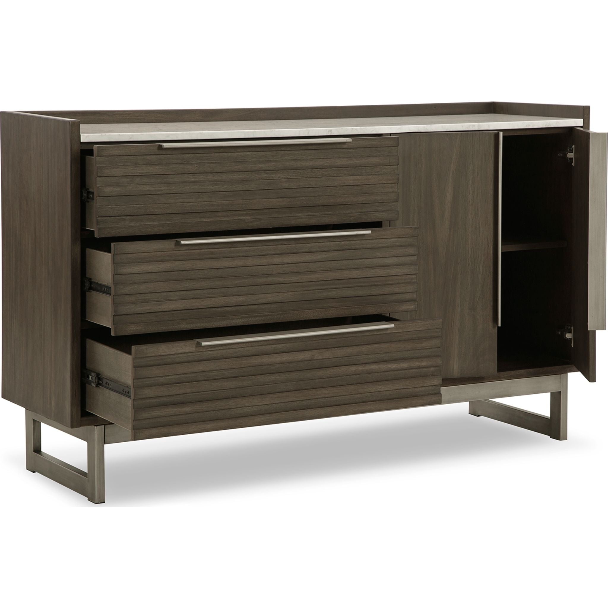 Arkenton 6-Drawer Dresser - Grayish Brown & White Finish, Modern Bedroom Storage for Clothes & Accessories | Perfect for Home, Dorm, or Apartment Organization