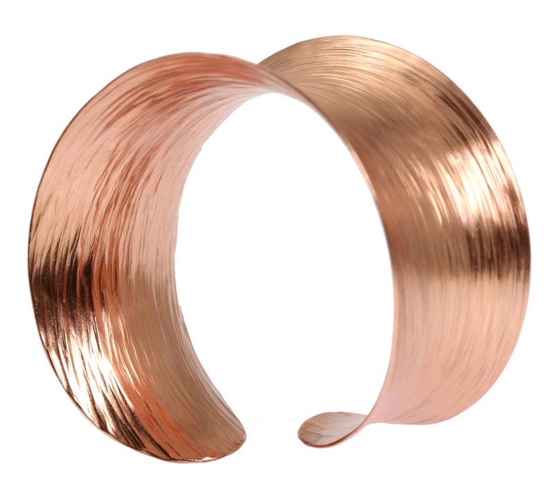 Anticlastic Copper Bark Bangle Bracelet - Handmade Hammered Jewelry for Women - Perfect for Boho, Vintage & Everyday Wear