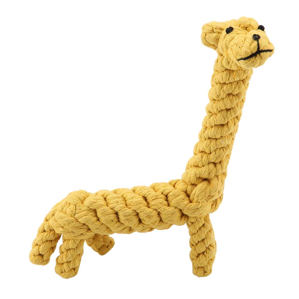 Eurobuy Durable Cotton Rope Dog Chew Toy - Bite-Resistant Giraffe Design for Aggressive Chewers - Perfect for Teething Puppies & Stress Relief for Dogs