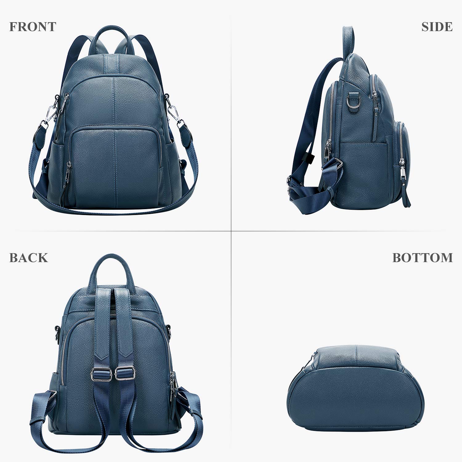ALTOSY Women's Soft Leather Backpack Purse - Stylish Versatile Shoulder Bag for Work, Travel & Daily Use | Water-Resistant Laptop Backpack with Multiple Pockets