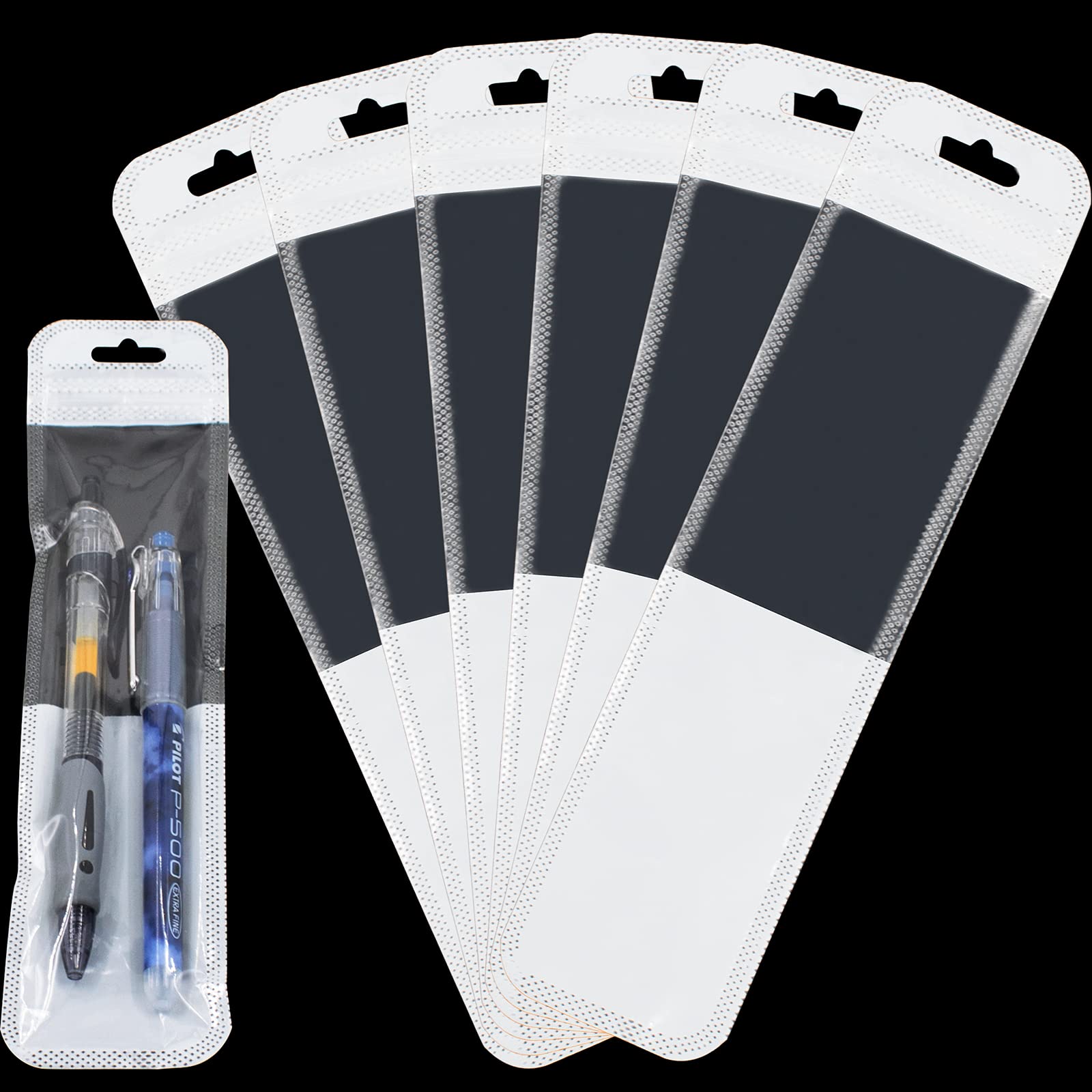 50 Pack Resealable Zipper Plastic Bags with Clear Window - Jewelry Storage Bags for Necklaces, Pens & Accessories | Durable Reclosable Bags for Organizing Jewelry, Crafts & Office Supplies (White)