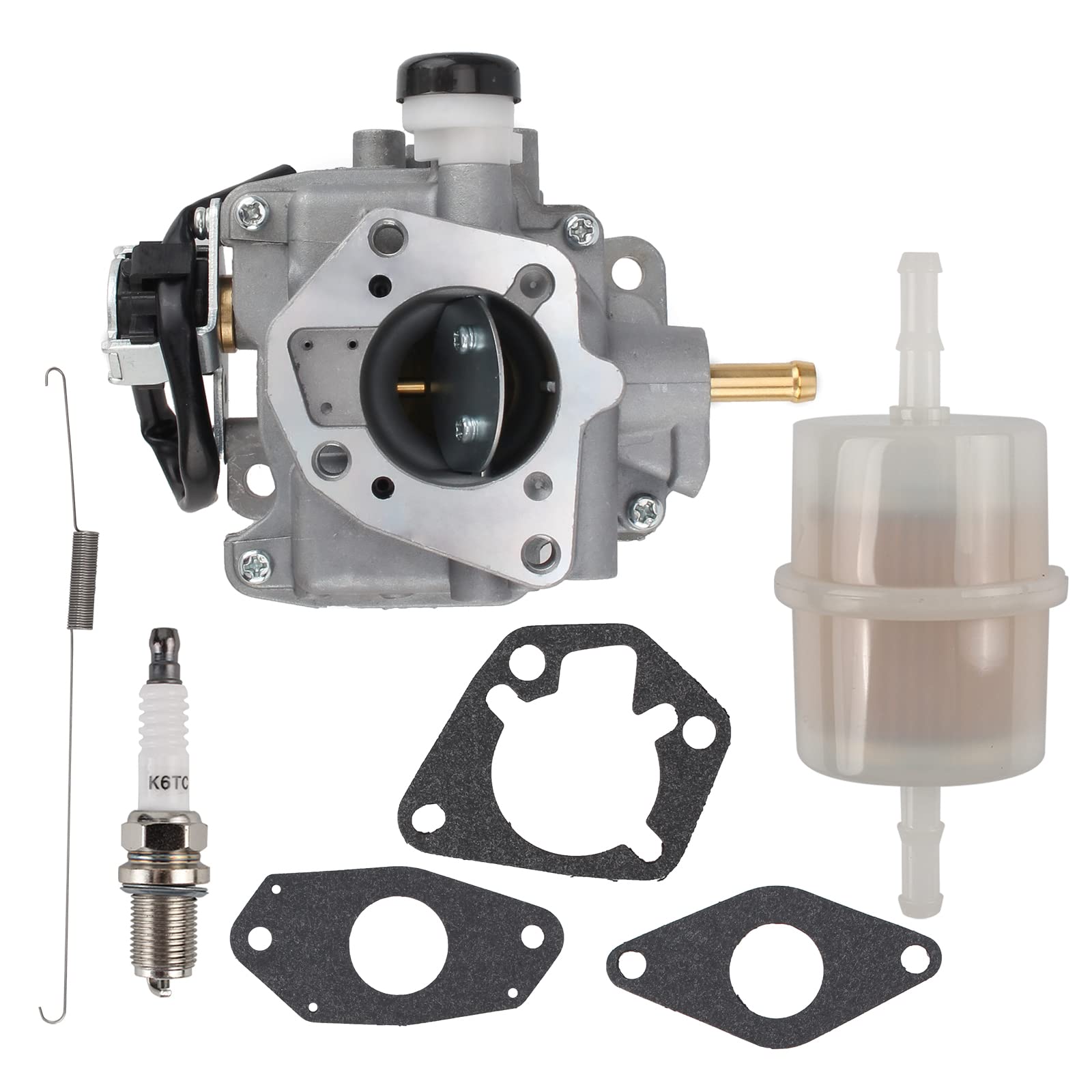 Carbhub 24 853 32-S Carburetor for Kohler Engines (KSF) with Spring, Fuel Filter & Spark Plug - Compatible with Kohler K Series, Perfect for Lawn Mowers, Generators & Outdoor Power Equipment