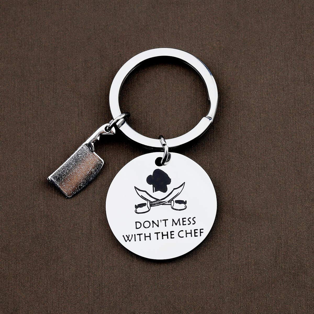 Chef Keychain - Don't Mess With The Chef Jewelry Gift for Cooks & Kitchen Lovers