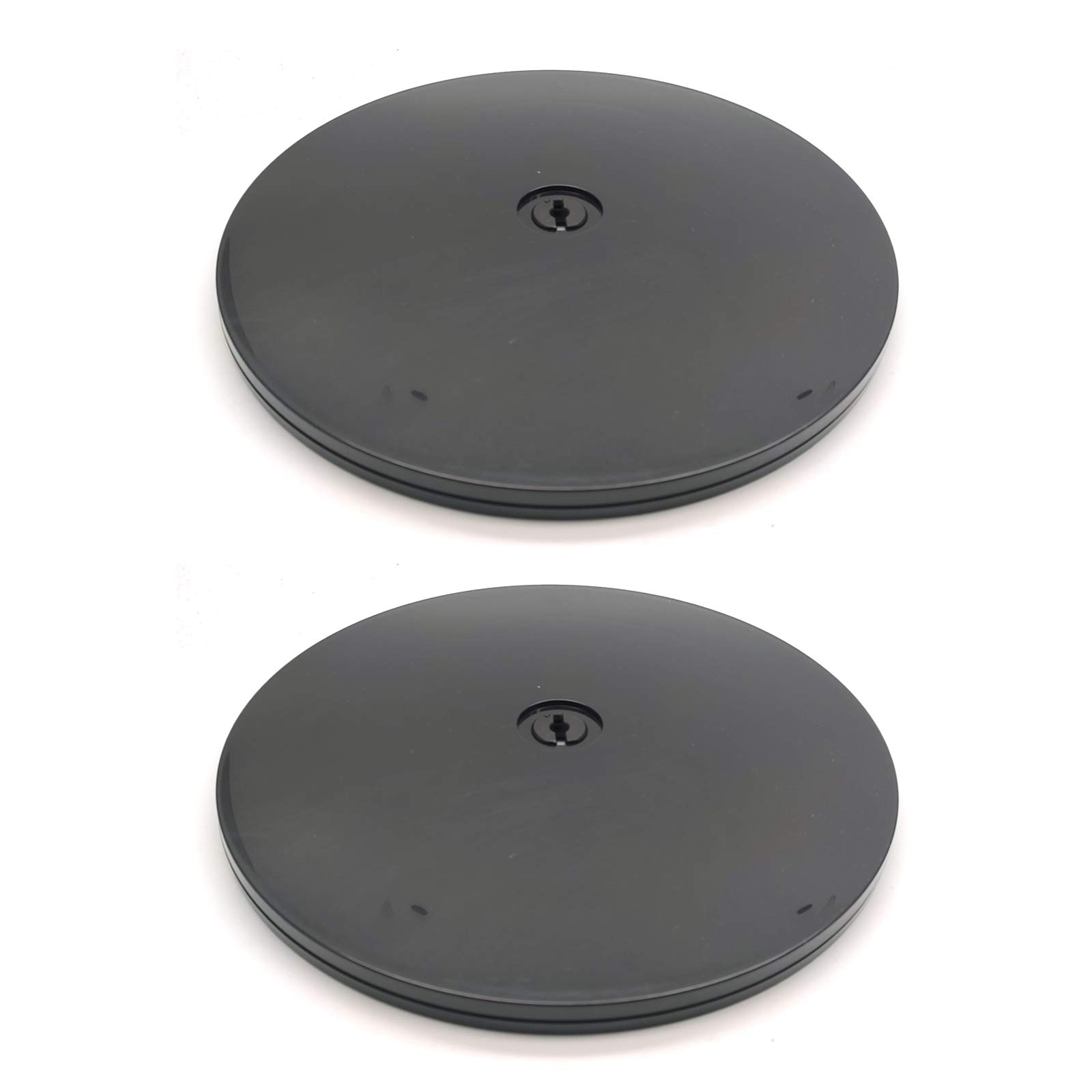 2-Pack Acrylic Lazy Susan Turntable Organizer - 6 Inch Black Spinning Tray for Kitchen Pantry, Countertop, Bathroom Vanity & Tabletop Organization | Perfect for Spice Storage, Makeup Display & Dining Table Convenience