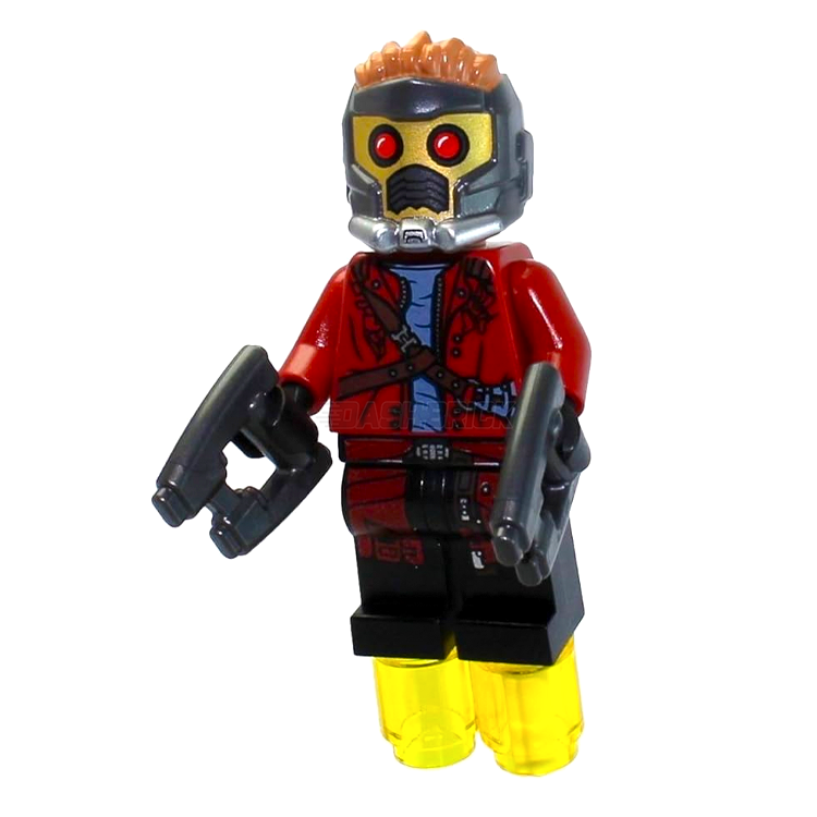Original LEGO Minifigure Star Lord with Mask & Open Jacket - Guardians of The Galaxy Marvel Superhero Collectible (2014 Version) | Perfect for Display, Gifts & Marvel Fans