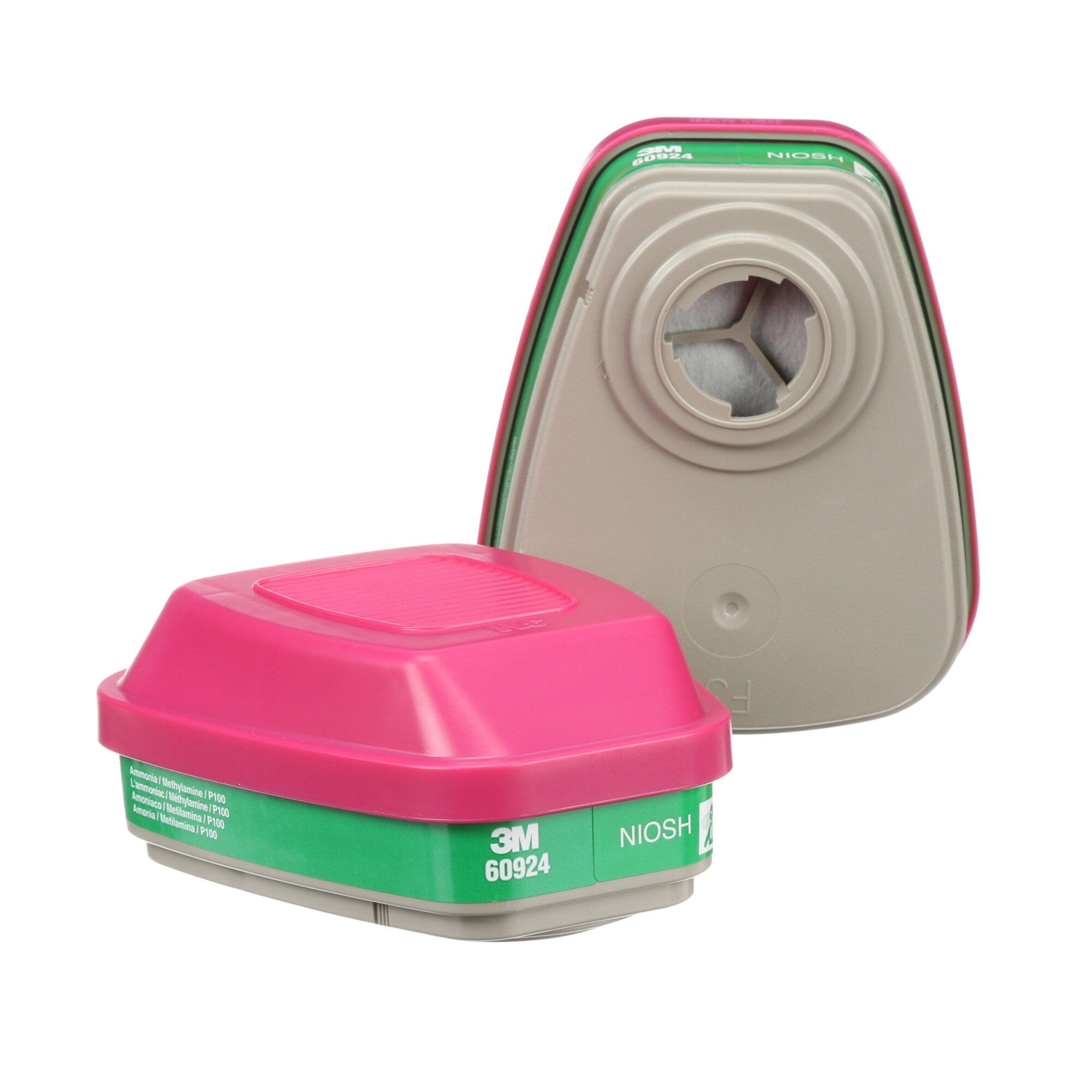 3M 60924 P100 Respirator Cartridge for Ammonia & Methylamine – Gas & Vapor Protection for Industrial, Chemical, and Laboratory Safety Use