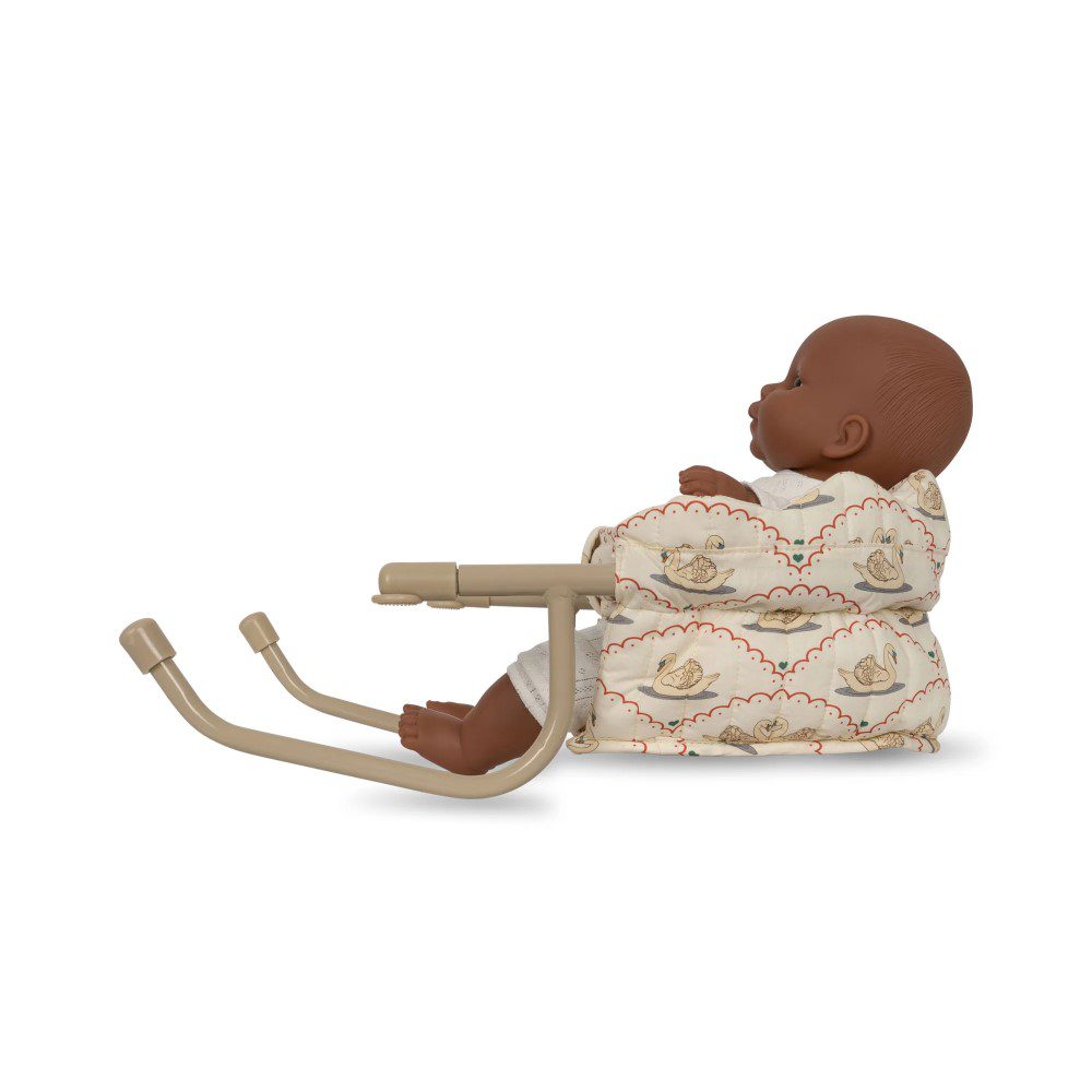 KONGES SLØJD Doll Table and Chair Set - Swan Design for Kids Playroom, Tea Party, and Pretend Play
