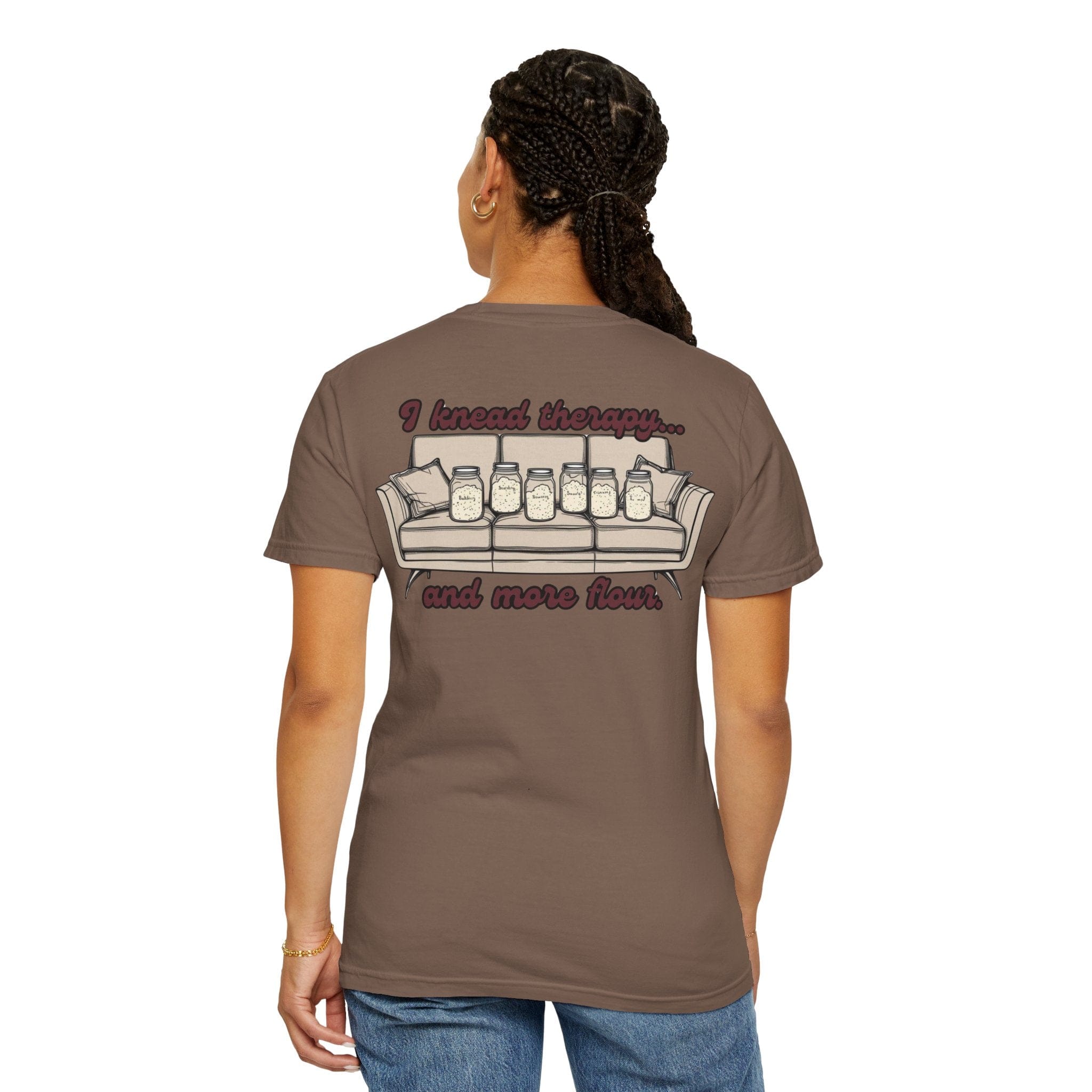 Knead Therapy T-Shirt - Unisex Garment-Dyed Cotton Tee with Sourdough Bread Design | Perfect for Bakers, Bread Lovers & Funny Gift Ideas