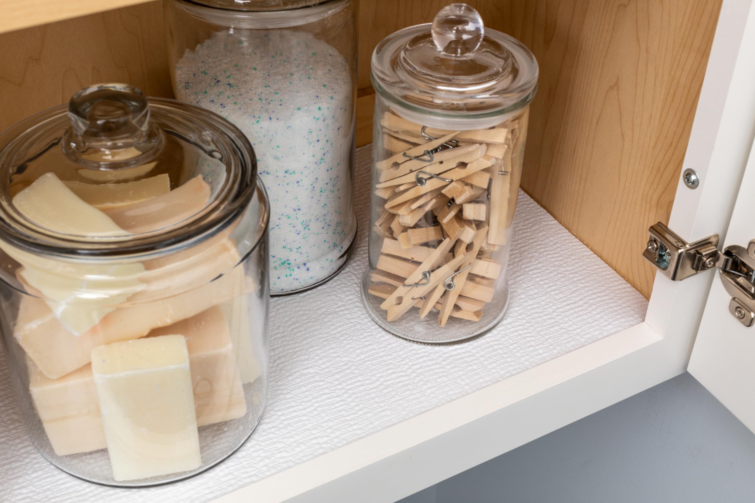 Non-Slip EasyLiner Shelf Liner for Kitchen Cabinets & Drawers - Non-Adhesive, Cut-to-Fit Drawer Liner - 12