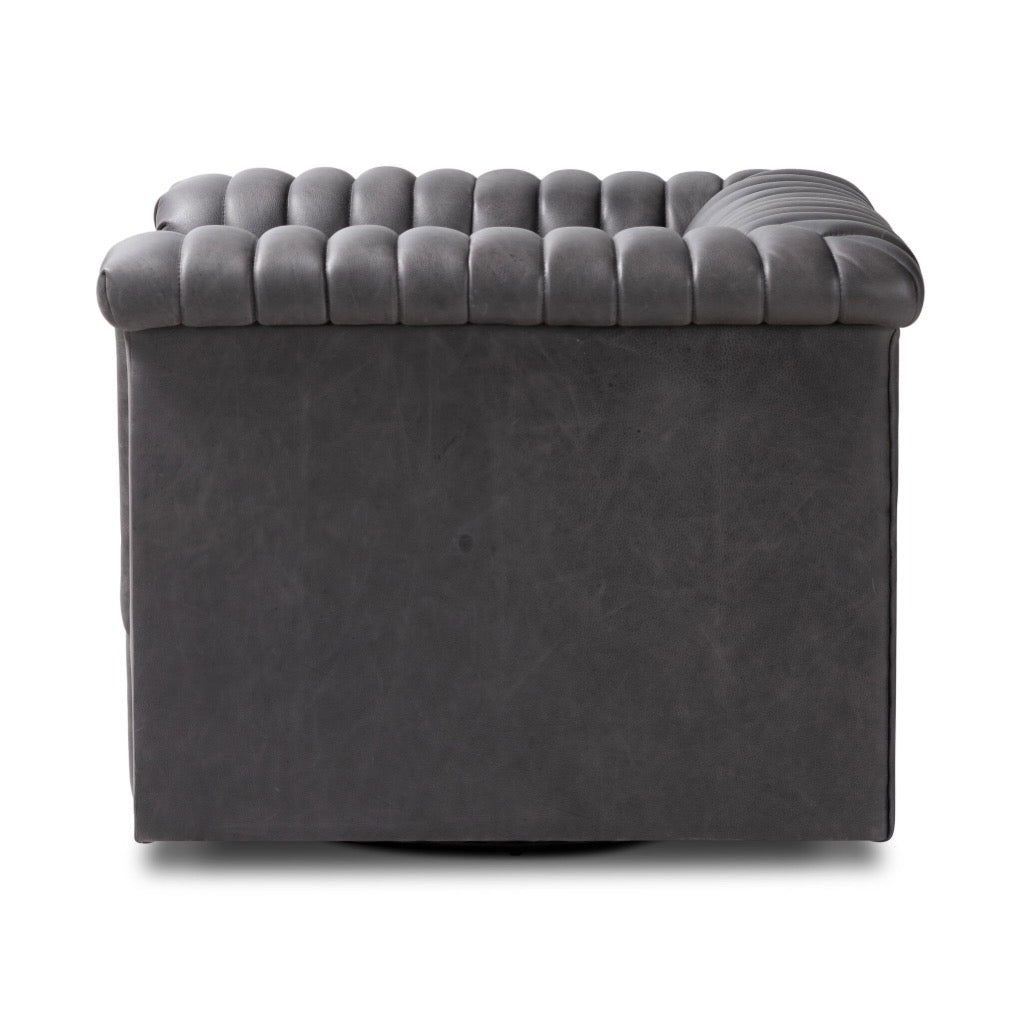 Watson Swivel Chair - Modern Office Chair with 360 Degree Rotation, Ergonomic Design, Adjustable Height - Palermo Black - Perfect for Home Office, Gaming, and Conference Rooms